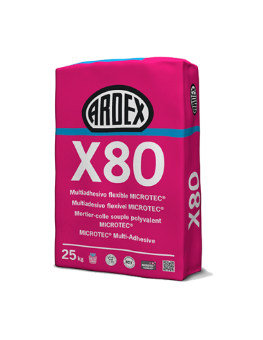 ARDEX X80 - Cemento cola flexible resistente al agua y a heladas