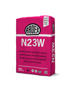 Adhesiu flexible gris per a la col·locació en capa fina ARDEX N23W